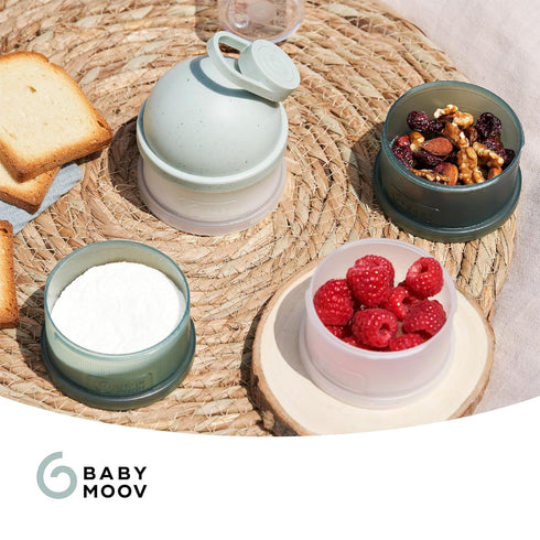 4 Babymoov Babydose Formula Dispenser On-the-Go, BPA-Free Baby Formula and Snack Container, Travel Essential, Airtight