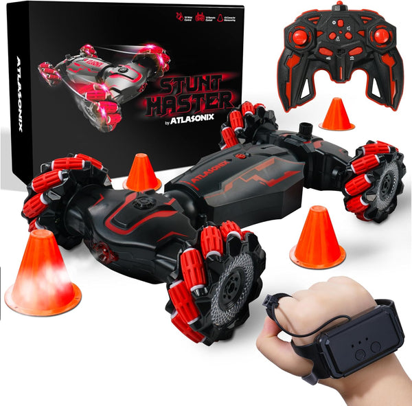 Gesture Controlled RC Car, Wireless 4WD Hand Remote Sensing Stunt Vehicle, Cool Toy for Boys Girls, High-Speed