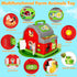 1 2 3 1-3, 12-18 Ellinjan Montessori Learning Toys for Year Old Boys Girls, Musical Farm Animals for Toddlers