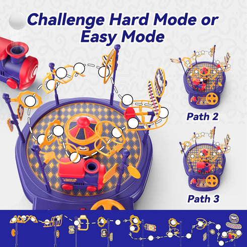 Set 4 5 6 7 8+ Electric STEM Toys Train for Kids, Floating Ball Science Toy with Adjustable Airflow, Hand-Eye