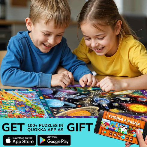 100 4-6 3 6-8 5-8 8-10-12 QUOKKA Piece Puzzles for Kids Ages - Jigsaw Kids Puzzles Ages - Learning Map of the United