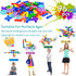 FUBAODA STEM Learning Pipe Tube Toys, 96 Pcs Multicolor Building Blocks Set with Wheels, Spouts & Joints for Kids Ages