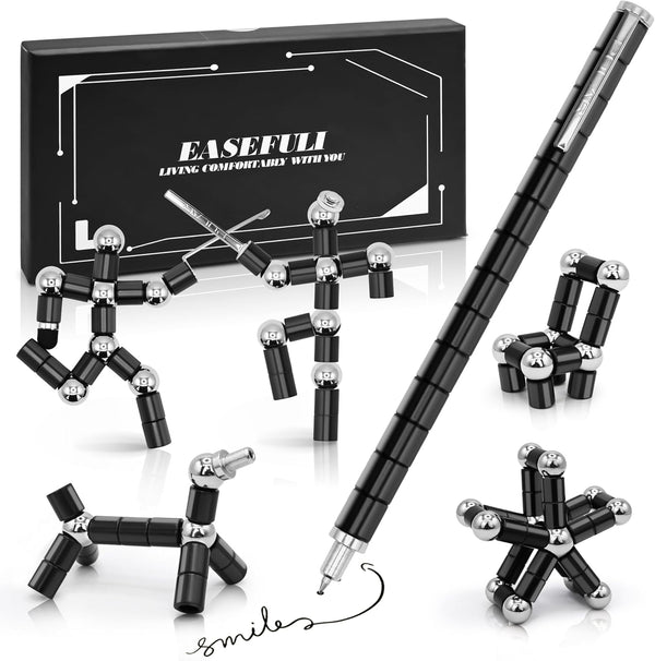 Magnetic Fidget Pen, Deformable Metal Stress Relief Gadget for Adults & Teens,