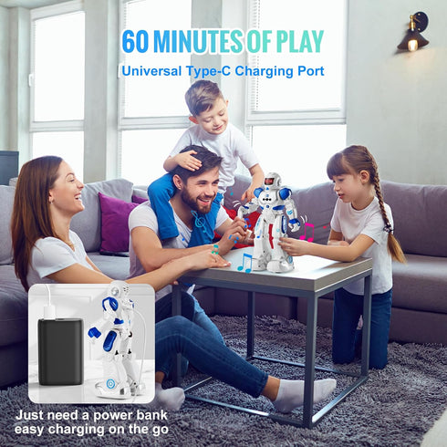 Programmable 3+ VEVOR RC Robot Toys for Kids, Gesture Sensing Remote Control Smart Robot, Interactive Walking Singing
