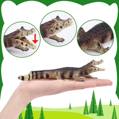 Toymany 12PCS Reptile Animal Figurine Toys Set: Cold Blooded Amphibians, Desert Animal Figures, Gift Party Favor