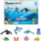 PicassoTiles Magnet Tile Building Blocks, 8 Marine Animal Action Figures Compatible Playset for Kids Toys
