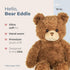 Bearington Collection Eddie The Teddy Bear - Plush Stuffed Animal, 15 Inch Classic Brown Bear for Boys and Girls