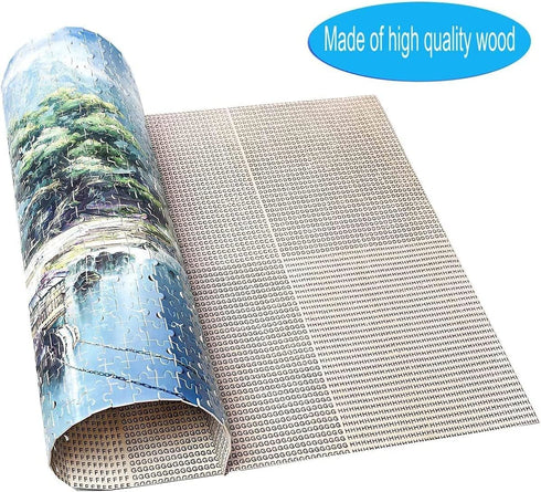 1000 Pieces Wooden Puzzle for Adults, Bookshelf Canal, 29.5 x 19.7 in