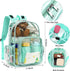 Clear Diaper Bag Backpack for Baby Girls Boys, Nappy Changing Bags for Women (Mint Green)