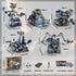 Set- 5 1 Elephant/Bulldozer/Tank/Tracked 12+ HiWEEGO Changeable LED Eyes Robot Building in Remote & App-Controlled