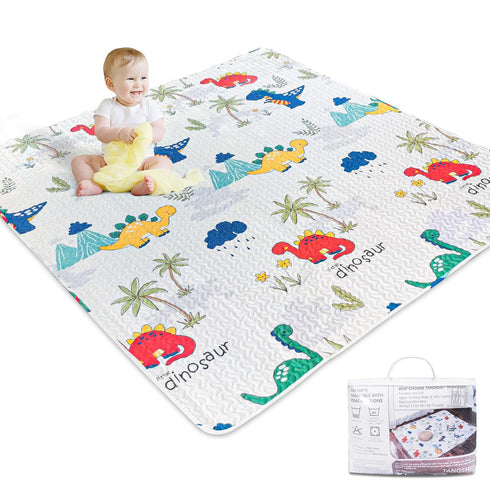 TANOSHII Baby Play Mat for 59"x59" Playpen, Machine Washable Kids Mat, Cotton,Foldable Crawling