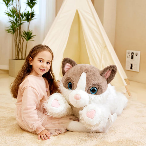 IKASA Giant Cat Ragdoll Stuffed Animal Plush Toy, 30" Jumbo Soft Fluffy Plushie Gifts for Kids