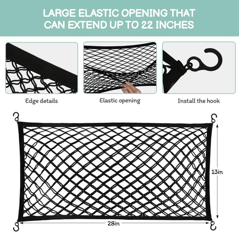 Stroller Wagon Cargo Net, Baby Stroller Organizer Mesh for Extra Storage Space, Compatible with WONDERFOLD Models