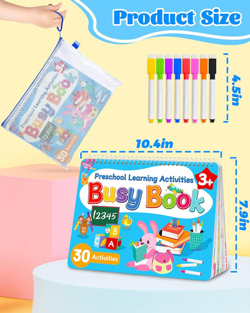 3-5, 3 Walenced Busy Book for Toddlers - Preschool Learning Activities, Coloring Activity Books for Kids Ages