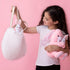 Perfectto Design Bunny Toy Set - 4 Pcs with Mommy, 2 Baby Rabbits, XL Furry Bag, and Doll Blanket for Ages 3-8