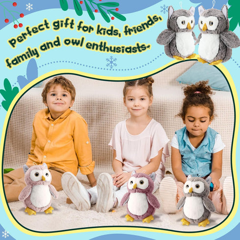 12 9.06 Inch Jenaai Pcs Owl Plush Stuffed Animals for Babies Soft Plush Toy Stuffed Owl Wizard Party Favors for Kids