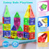 Magnetopia 40 Set 3+, Mini Diamond Texture Magnetic Tiles with Iron Box, PCS Travel Magnetic Tiles, STEM Educational