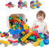 80PCS Baby Blocks Set with Storage Bucket, Soft Rubber Blocks for Babies 6 Months and Up, STEM Educational Toddler Gifts