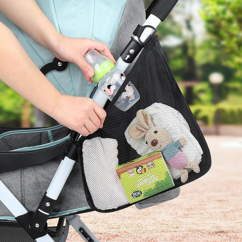 Accmor Universal Stroller Organizer, Side Sling Stroller Organizer, Mesh Cargo Net Stroller Storage Caddy Accessories