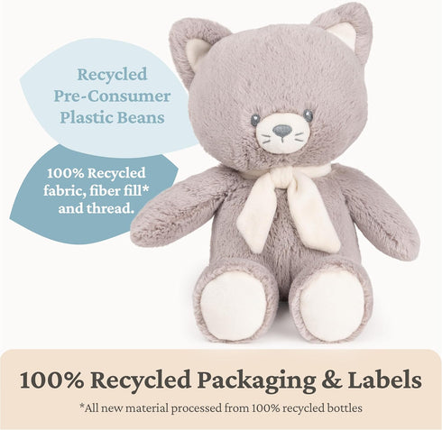 100% 13 GUND Baby Sustainable Kitten Plush, Stuffed Animal Made from Recycled Materials, Spring Decor for Babies