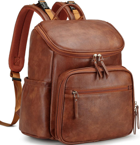 LORADI Lightweight Diaper Bag Backpack with Stroller Clips, Insulated Pockets, Baby Shower