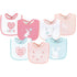 Hudson Baby Unisex Baby Cotton Terry Drooler Bibs with Fiber Filling, Bunny,