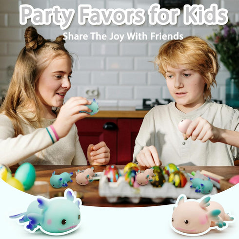 ZTATU (1PCS) Axolotl Squishy Toys Stress Balls for Adults Salamander Squishy Dough Ball, Sensory Toys Fidget Balls