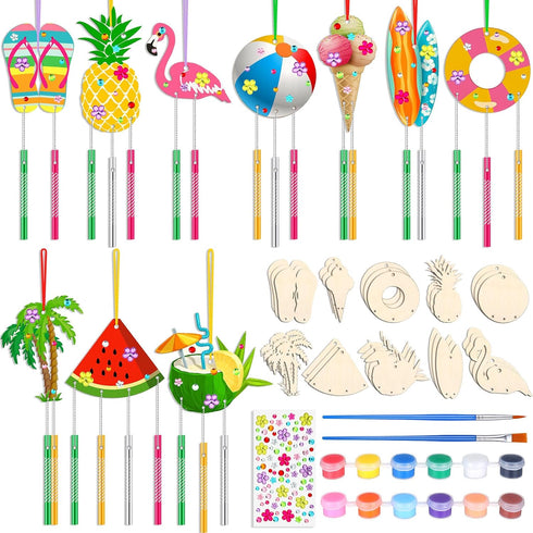 JellyArch 30 Pack Summer Wind Chime Making Kit for Adults Make Your Own
