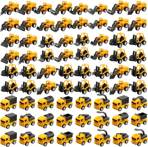 Libima 72 Pcs Construction Toys for Construction Party Favors, Fire Fighting Vehicles Tractor