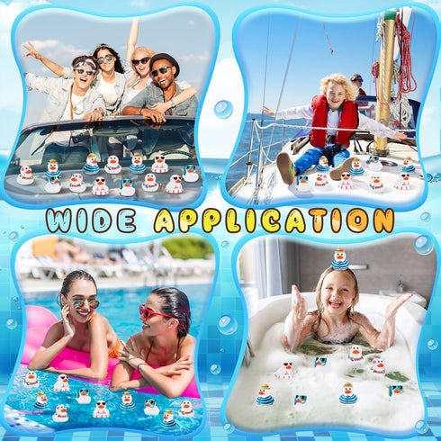 Honoson 36 Summer Summer Pcs Beach Rubber Duckies Bulk Mini Rubber Duck Bath Toys Float Bathtub Ducky Cute Squeaky