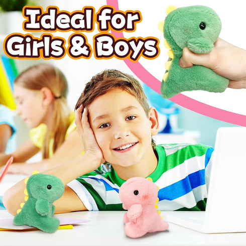 Super Cute Fat Dinosaur Stuffed Animals for Girls and Boys, Soft Cuddly Mini Dino Plush Toy, Keychain, Green