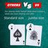 32 Pack,Standard FURWEY Playing Cards Index,Red and Blue Backs,Large Digital Printing is Easy to Read,BlackjackEuchre