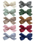 Baby Girls Hair Bows Clips, 10pcs Fully Lined Alligator Barrettes Hair Accessories for Infants Toddlers by Cherssy