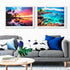 2 Pack 1000 2000 Piece Puzzles for Adults - Beach, Coconut Tree, Reef Landscape Jigsaw Puzzles - Pieces Total