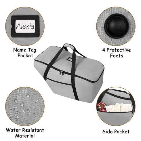 Car Seat Travel Bag, Fits Chicco Keyfit 30, Uppababy Mesa, Nuna Pipa Lite, Padded Infant Gate Check Bag for Air Travel