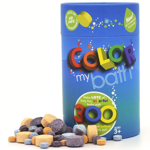 300 Count Original Fizzy Color Changing Tablets, Non Toxic, Eco-Friendly Bathtime Activity for Kids