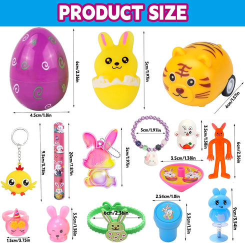 Fumogym 312PCS Easter Egg Fillers for Kids Boys Girls Basket Stuffers Party Favors Easter Toy Gifts Egg Hunt Party