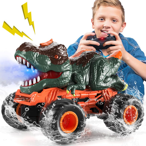 Bennol Remote Control Dinosaur Car Trucks for Kids 3-12, 2.4GHz RC Dino Car Toys for Indoor Outdoor Play