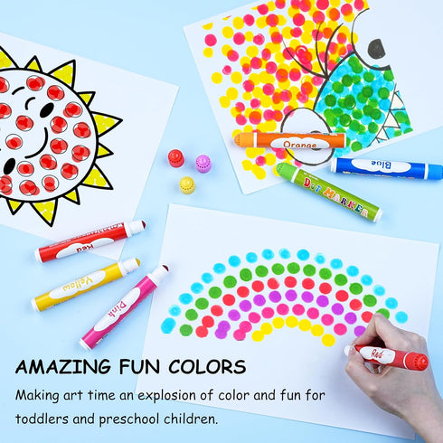 Dot Markers, 20 Colors Washable Dot Paint Markers for Toddlers, Kids Art and Crafts Kits