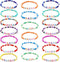 20 Pcs Colorful Friendship Bracelets for Teen Girls, Preppy Letter Beaded Stretch Jewelry Set