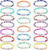 20 Pcs Colorful Friendship Bracelets for Teen Girls, Preppy Letter Beaded Stretch Jewelry Set