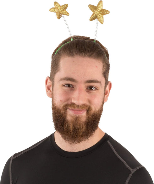 Funny Party Hats Head Boppers - 12 Piece Assorted Design Party Accessories, Blue Gold