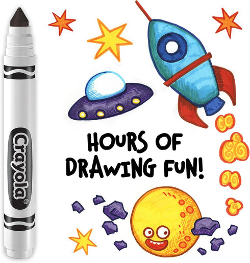 Crayola Washable Markers - Black (12ct), Kids Broad Line Markers for Classrooms & Teachers