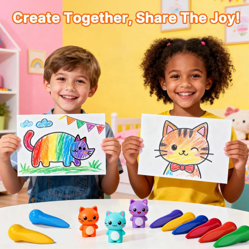 1-3, 18 1-4 Jumbo Crayons for Toddlers Colors Easy-Grip & Unbreakable - Washable, Non-Toxic, Anti-Roll Art Supplies