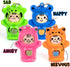 ArtCreativity Face Changing Animal Keychains for Kids, Set of 12 with 4 Different Expressions