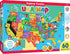 MasterPieces 60 Piece Educational USA Map State Shaped Jigsaw Puzzle for Kids - 16.5"x12.75"