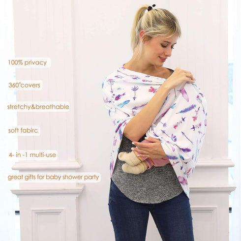 Car Seat Covers for Babies - Multi-use Breastfeeding Covers, Carseat Canopy, Baby Shower Gifts