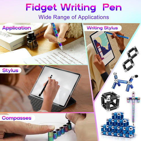 8-13 Fidget Pen, Decompression Magnetic Pen, Cool Fidget Toys for Stress and Anxiety Relief, Sensory Toys Best Gifts