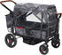 Radio Flyer Voya Stroller Wagon Rain Cover with Storage Bag, Black, Waterproof Stroller Cover