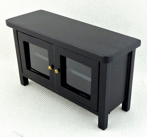 Classics by Handley Dollhouse Miniature Black Television Stand